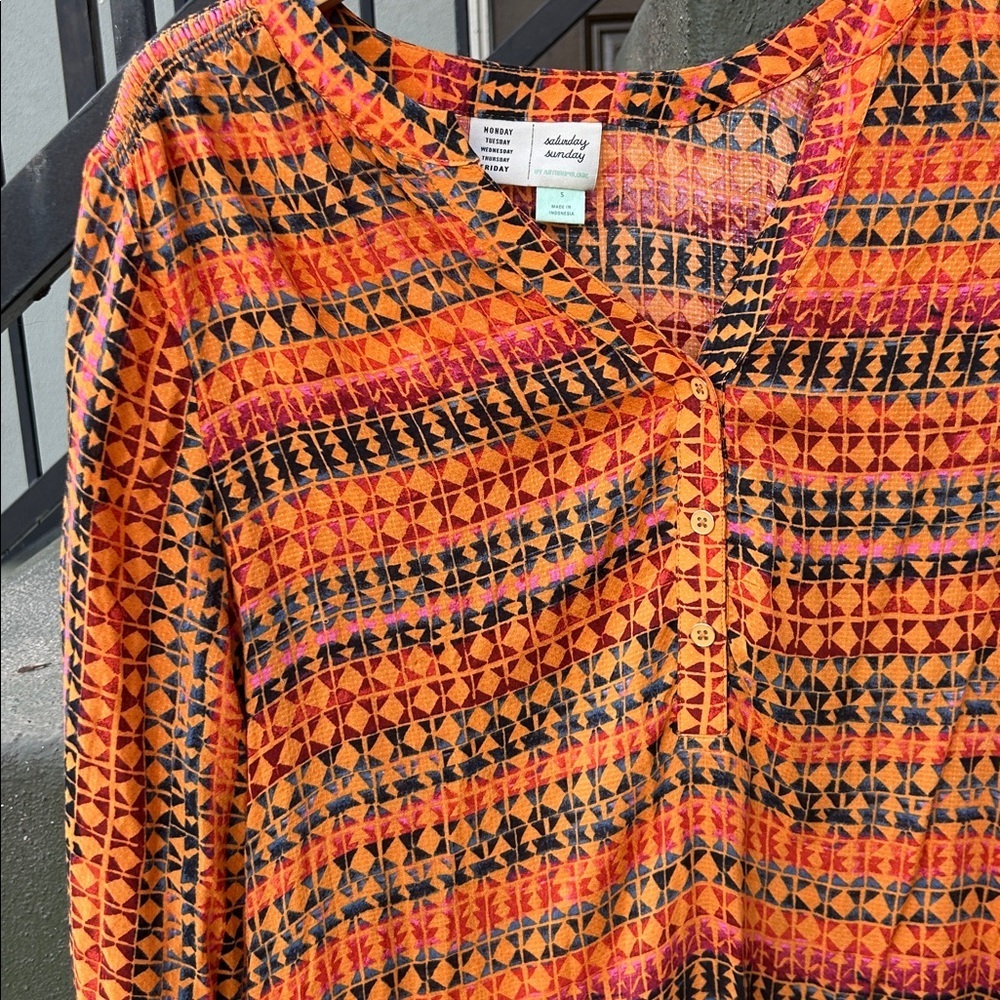 Anthropologie Saturday Sunday Tunic Mini Dress Cottagecore Boho Bohemian Sz Sm - Picture 5 of 10